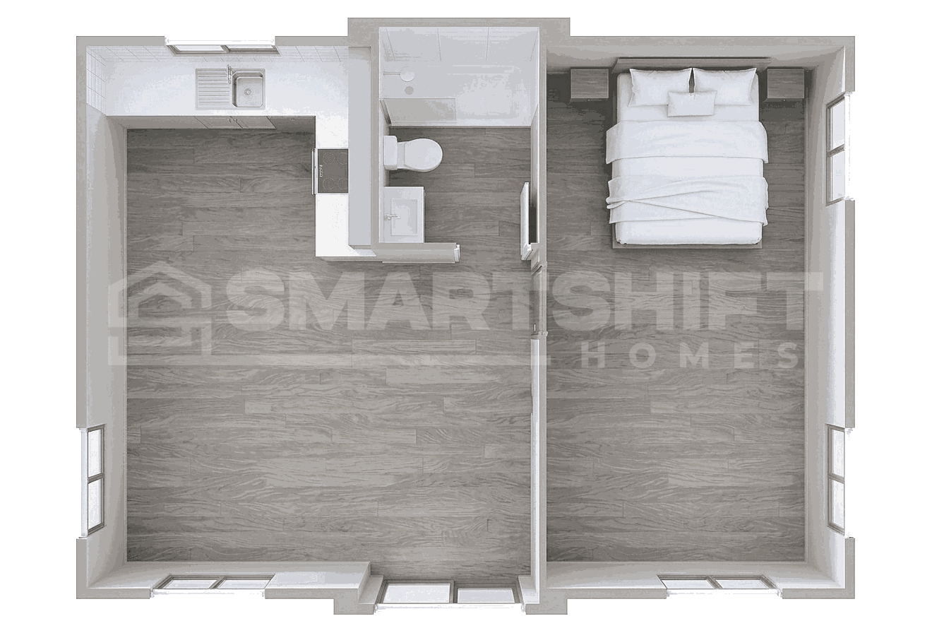 1 bedroom floor plan