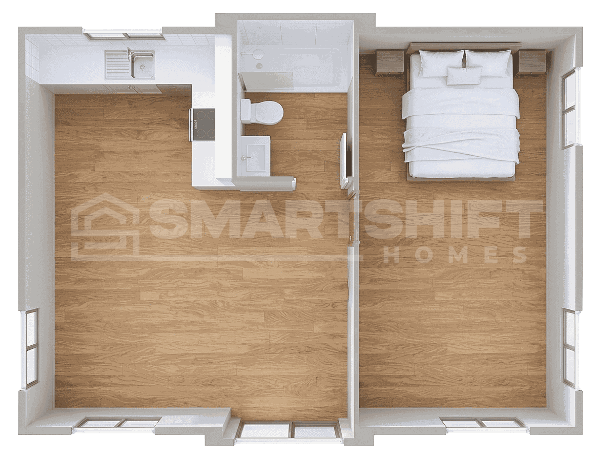 1 bedroom floor plan