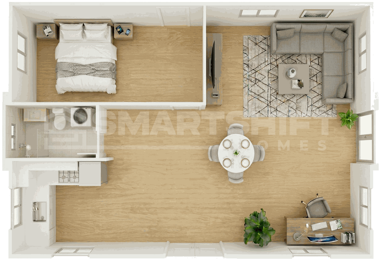 1 bedroom floor plan
