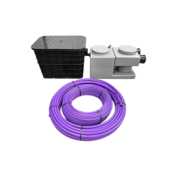 Greywater Tiny Bundle — 80 L grease trap, GreyFlow diverter and drip-tube kit