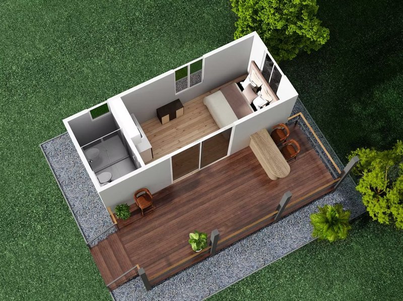 Studio20 3D render — isometric layout