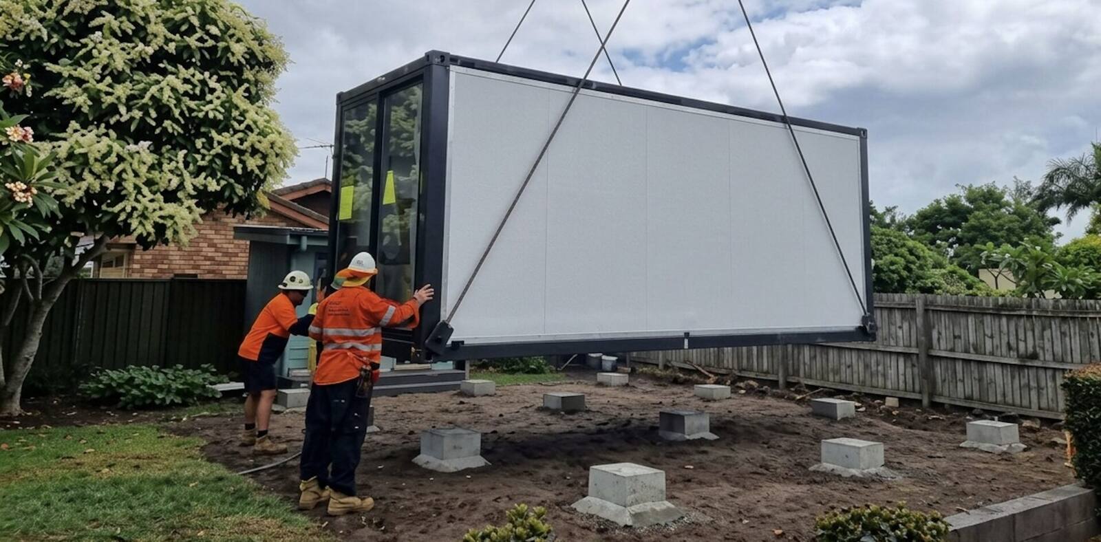 A SmartShift home installed on a prepared site
