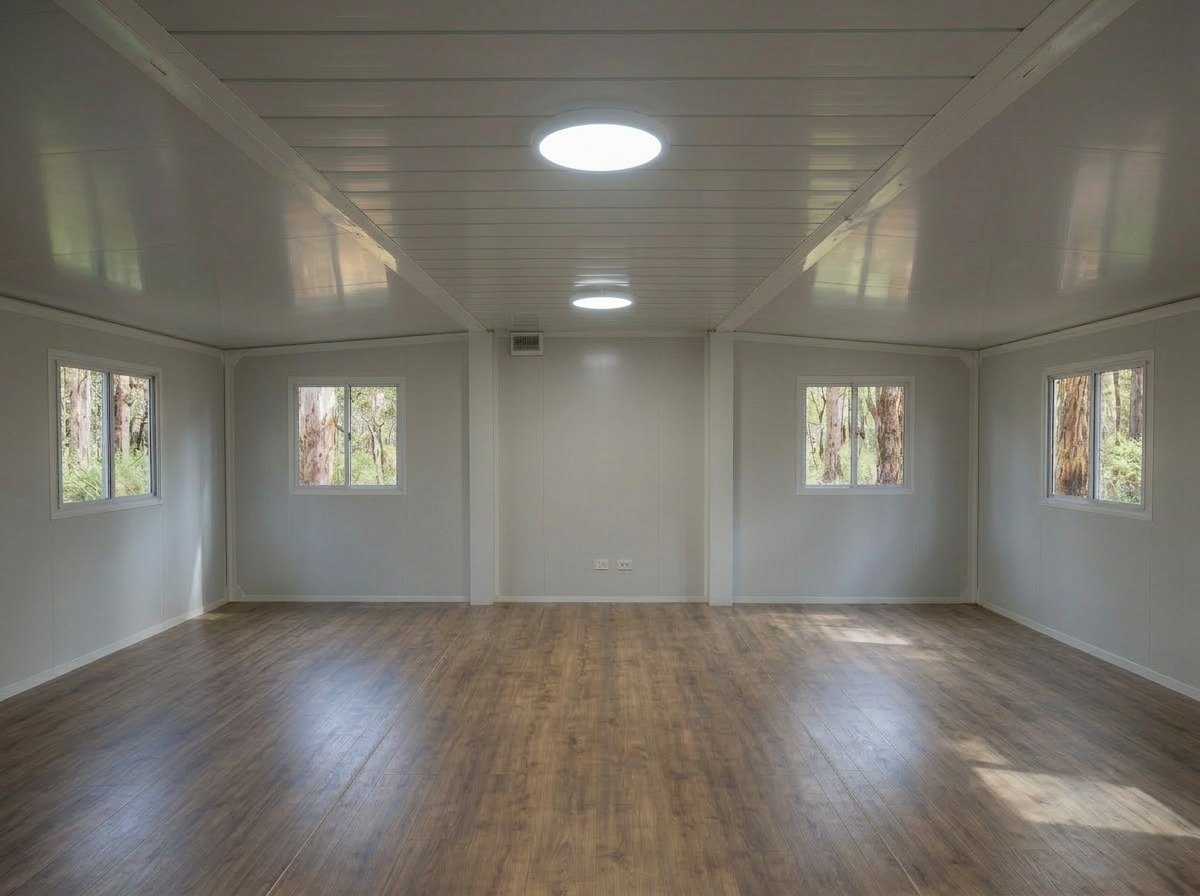 20ft Expandable Space interior — open plan view