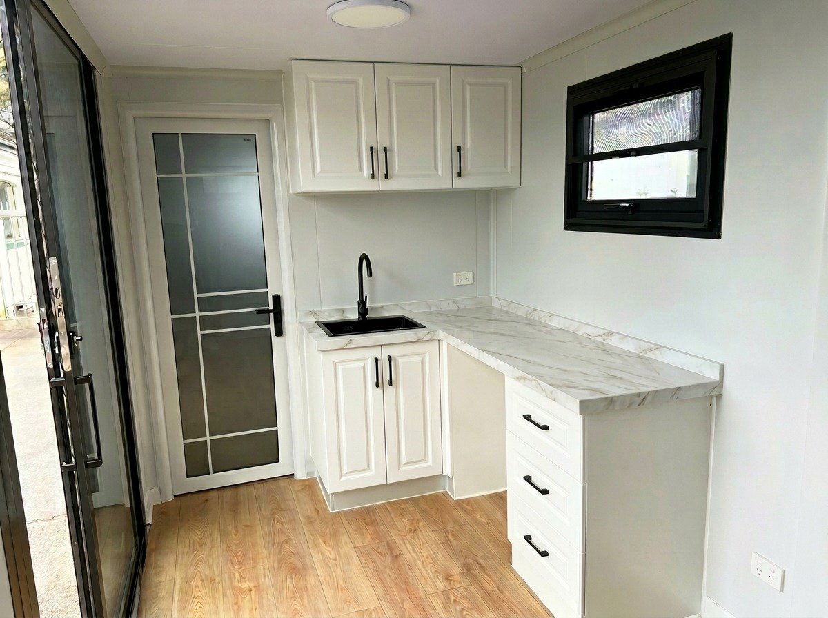 L shaped kitchen